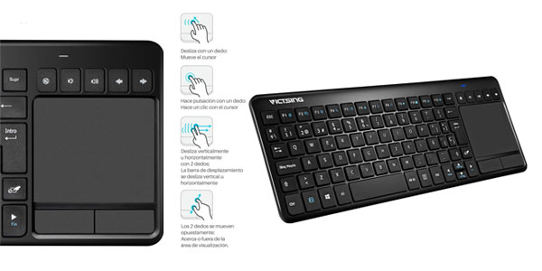 Mini teclado inalámbrico VicTsing E1 para el salón barato en Amazon
