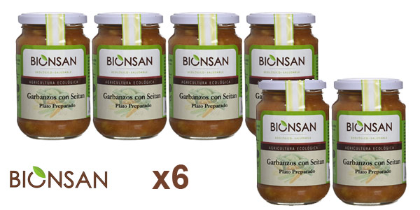 Pack x6 Bionsan Garbanzos con Seitán de 220 gr/ud barato en Amazon