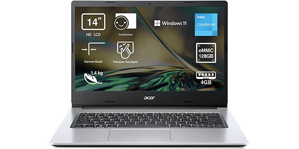 Portátil Acer Aspire 1 A114-33 de 14" HD