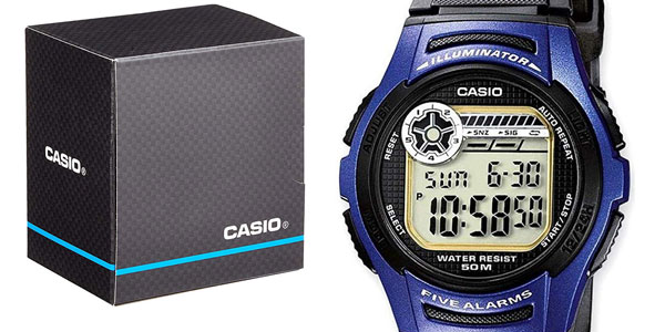 Reloj digital unisex Casio W-213-2AVES barato en Amazon
