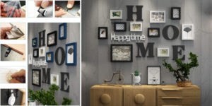 Pack de 10 marcos de foto collage + letras de decoración para pared barato en Amazon