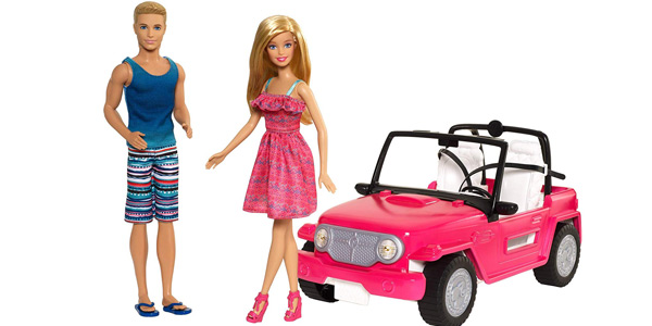 Set Ken & Barbie en su coche de playa (Mattel CJD12) chollo en Amazon