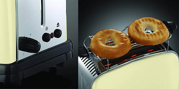 tostadora Russell Hobbs Colour Plus de calidad con rejilla para descongelar chollo
