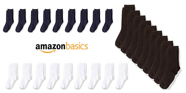 AmazonBasics calcetines de deporte infantiles baratos