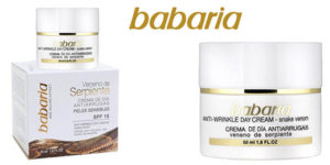 Babaria veneno de serpiente crema de día barata