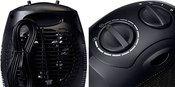 Calefactor de cerámica AmazonBasics de 1.500 W con termostato ajustable barato