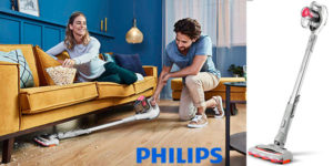 Chollo Aspirador de mano Philips SpeedPro inalámbrico con succión de 180º