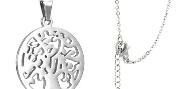 colgante de bisutería Tempus Fugit Árbol de la vida de diseño elegante chollo