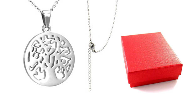 collar Tempus Fugit Árbol de la vida oferta