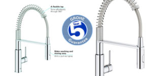 Grifo de cocina Grohe Get Swift de caño alto flexible barato en Amazon