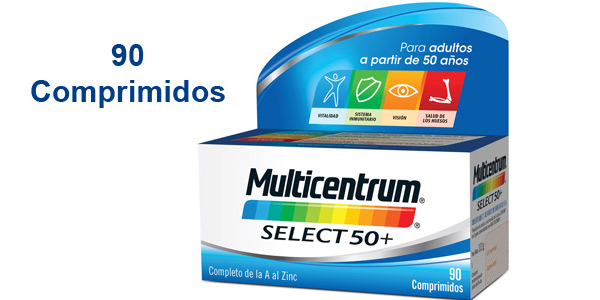 Caja 90 Comprimidos Multicentrum Select 50+ barata en Amazon