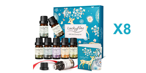 Luckyfine Aceites Esenciales para Humidificador 8 x 10 ml barato en Amazon