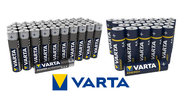 Pack x70 Pilas alcalinas VARTA Power On Demand (40 AAA + 30 AA)