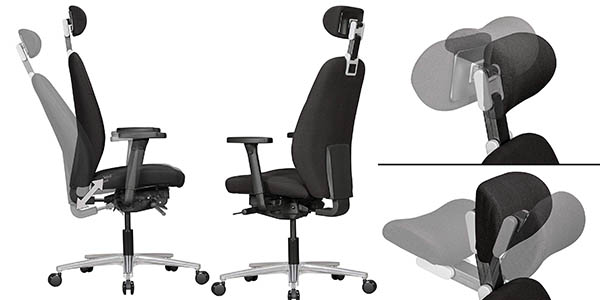 silla de oficina Amstyle Oskar con reposacabezas de relación calidad-precio estupenda