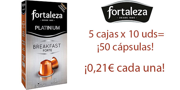Chollo Pack de cápsulas de café Fortaleza Breakfast Forte compatibles con Nespresso