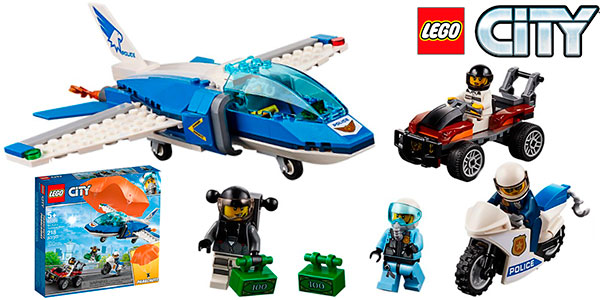 Chollo Set Arresto del Ladrón Paracaidista de LEGO City con 4 minifiguras 