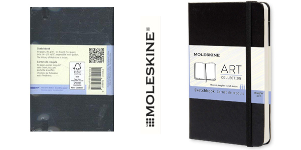 Cuaderno de bocetos Moleskine S01054 de tamaño bolsillo con tapa dura barato en Amazon