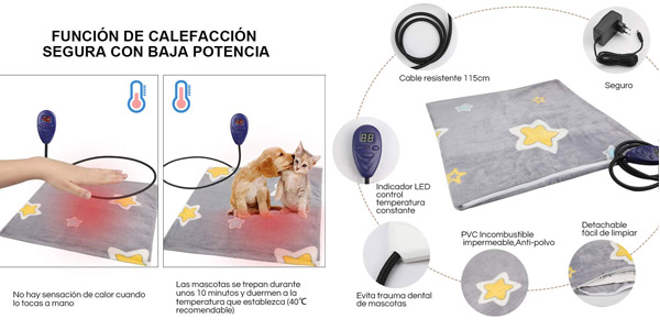 Manta Eléctrica Zacro para Mascotas chollazo en Amazon