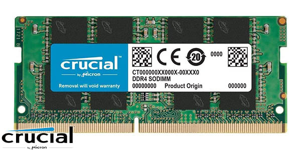 Memoria RAM Crucial de 16 GB DDR4 2666 MHz