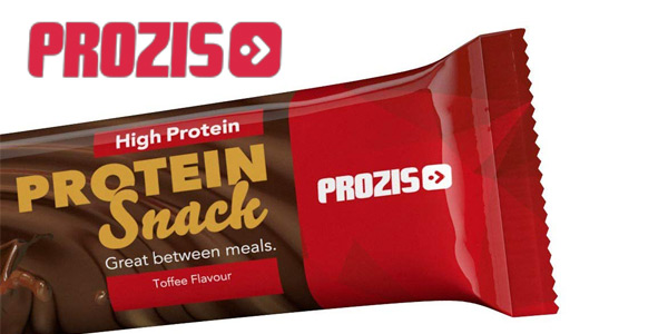 Pack Prozis x12 barritas Pro Snack Toffee de 30 g chollo en Amazon