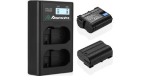 Pack x2 baterías Powerextra Nikon EN-EL15 + Cargador inteligente con pantalla LCD barato en Amazon