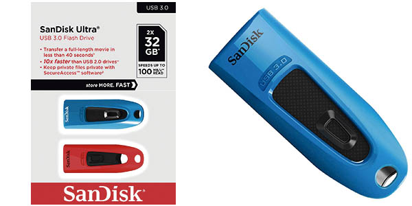 Pack x2 Pendrive SanDisk Ultra de 32 GB USB 3.0
