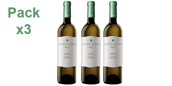 Pack x3 Cuatro Rayas Verdejo 1935-3 de 750 ml/ud barato en Amazon