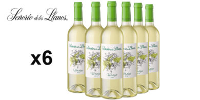 Pack x6 botellas vino blanco Señorío de los Llanos Verdejo de 750 ml barato en Amazon
