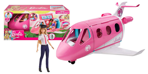 Set Avión de tus Sueños Barbie + Muñeca (Mattel GBJ33) barato en Amazon