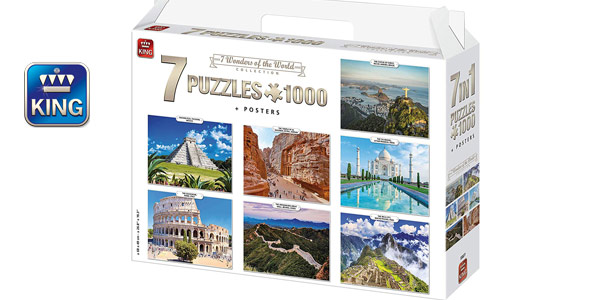 Set de 7 puzles de 1.000 piezas King International (55887) barato en Amazon