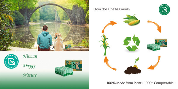Pack x360 Bolsas biodegradables para perros Green Maker hasta un 30% más gruesas que otras chollo en Amazon