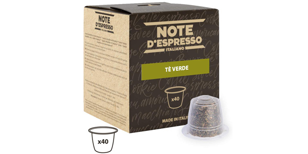 Caja x40 Cápsulas Té Verde Note D'Espresso para Nespresso barata en Amazon