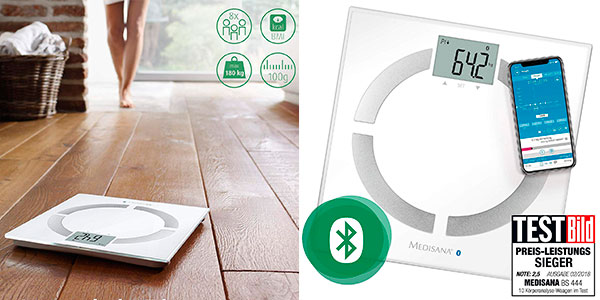Chollo Báscula digital Medisana BS 444 Connect con análisis corporal