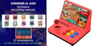 Mini recreativa arcade de 9" con 2.000 juegos clásicos