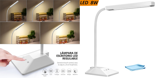 Lámpara de escritorio Topelek con 48 LEDs barata en Amazon