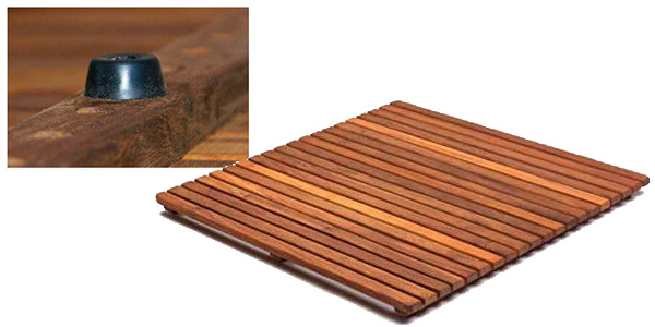 ▷ Chollo Tarima de ducha y baño AsinoX de madera de teca por sólo 28,90€  (-15%)