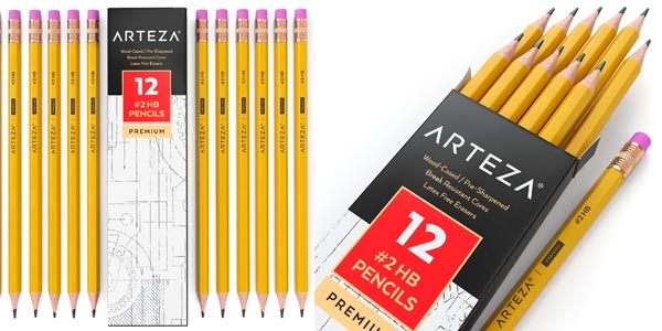 Pack 48 lápices Arteza con goma de borrar en oferta en Amazon