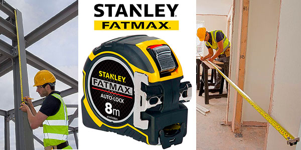 Chollo Flexómetro Stanley XTHT0-33501 AutoLock de 8 metros con gancho magnético 