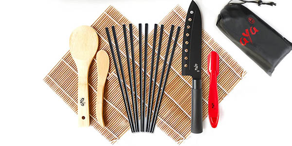Kit AYA de 12 piezas de bambú para hacer sushi