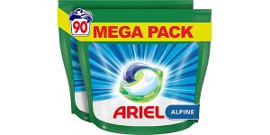 Mega pack Ariel All-in-one Alpine para 90 lavados