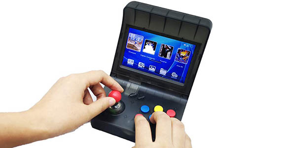 Mini Recreativa Arcade con pantalla 4,3", 3000 Juegos y 2 gamepads en Amazon