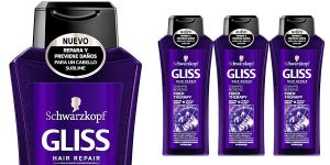 Pack x4 botes Champú Gliss Fiber Therapy de 400 ml barato en Amazon