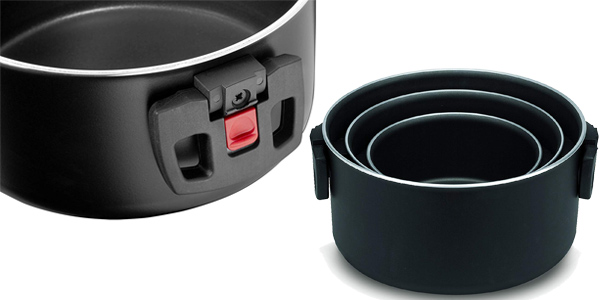 Set de 3 olllas Ballarini Click+Cook de 16, 20, 24 cm chollo en Amazon