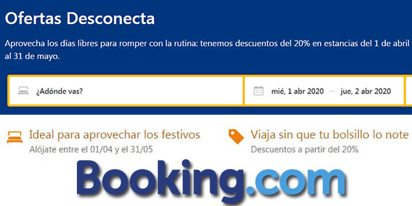 Ofertas Desconecta En Booking: 20% De Descuento En Alojamientos Y ...