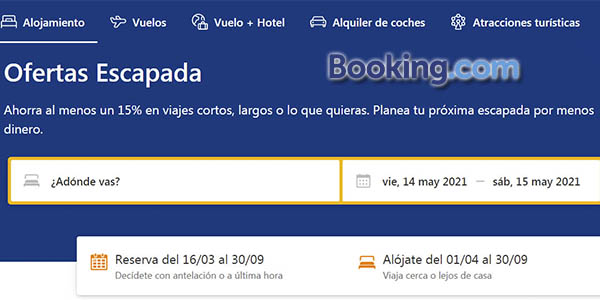 Ofertas Escapada En Booking: 15% De Descuento En Alojamientos Con ...