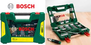 Chollo Maletín Bosch V-Line Titanio de 91 unidades para taladrar y atornillar