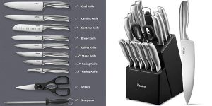 Chollo Set Yabano de cuchillos de cocina de acero alemán de 16 piezas