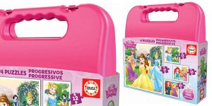 Maleta con Puzles progresivos de Princesas Disney Educa Borrás barato en Amazon