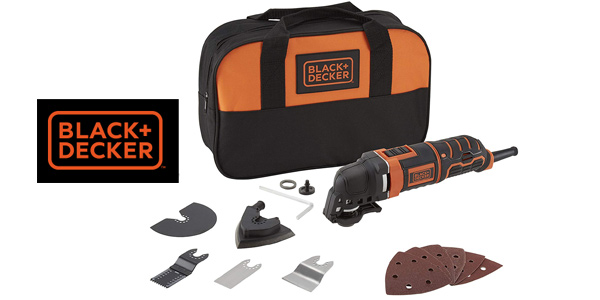 Multiherramienta Black + Decker MT300SA2-QS de 300W + 12 accesorios + bolsa barata en Amazon
