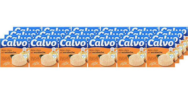 Pack 24 latas de Atún claro Calvo en escabeche de 80 gr